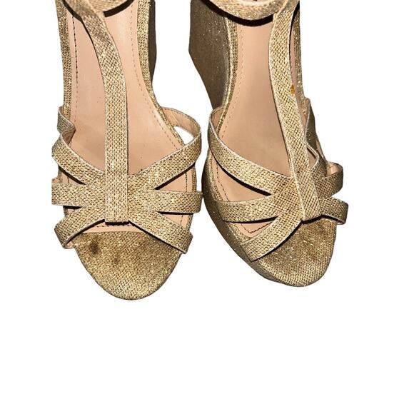 Touch of‎ Nina Shoes Platform Gold Party/Wedding Shoes size 8.5M - Picture 2 of 9